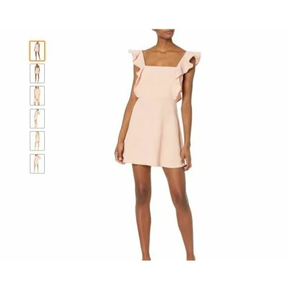 BCBGeneration | Dresses | Bcbgeneration Womens Ruffle Sleeve Square Neck  Woven Dress 4 | Poshmark